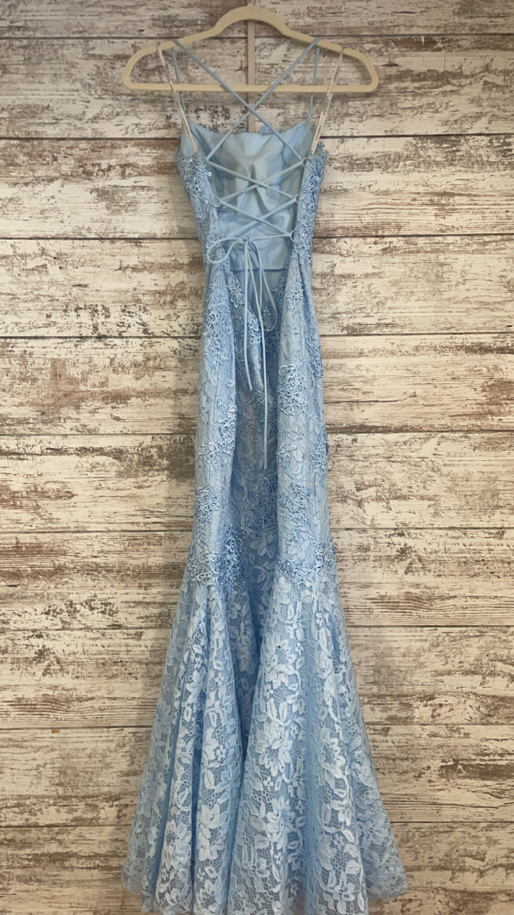 BLUE/FLORAL MERMAID GOWN