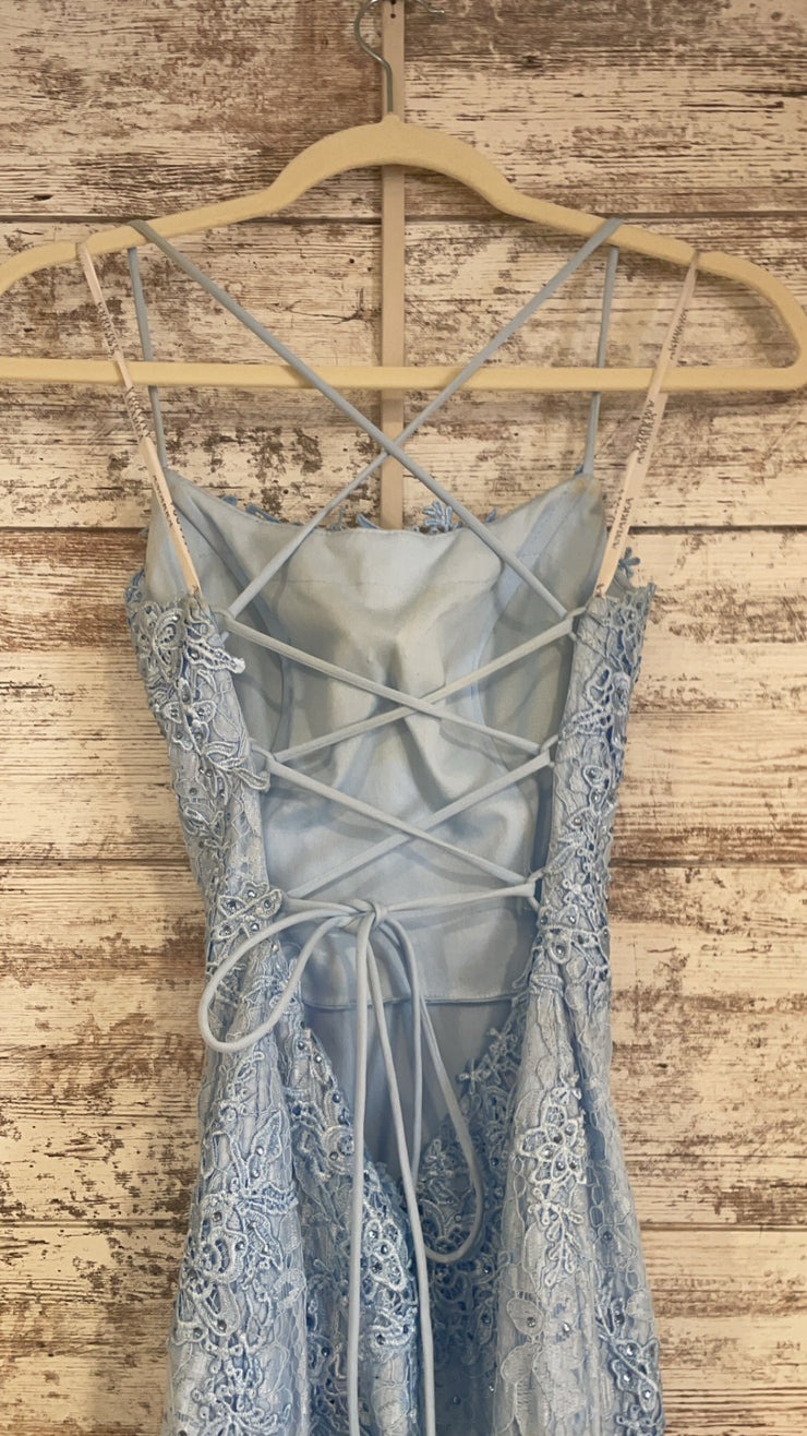 BLUE/FLORAL MERMAID GOWN