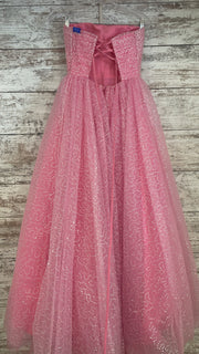PINK SPARKLY A LINE GOWN