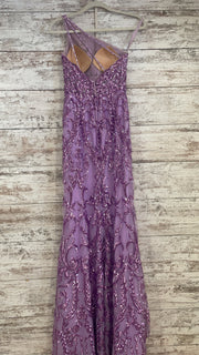 PURPLE SPARKLY LONG DRESS