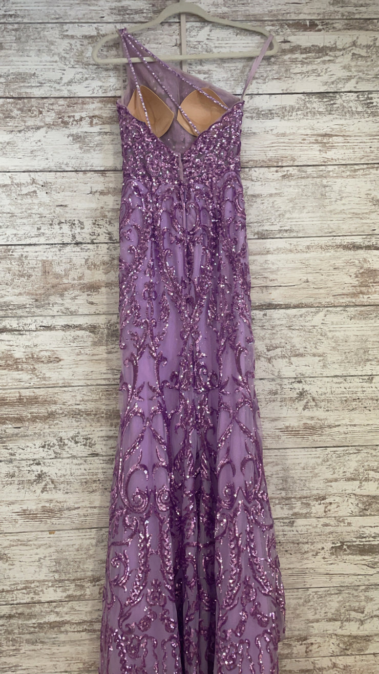 PURPLE SPARKLY LONG DRESS