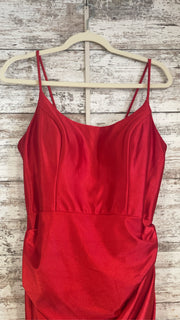 RED LONG EVENING GOWN