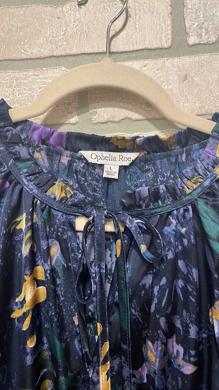 NAVY FLORAL SHORT DRESS $59