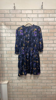 NAVY FLORAL SHORT DRESS $59