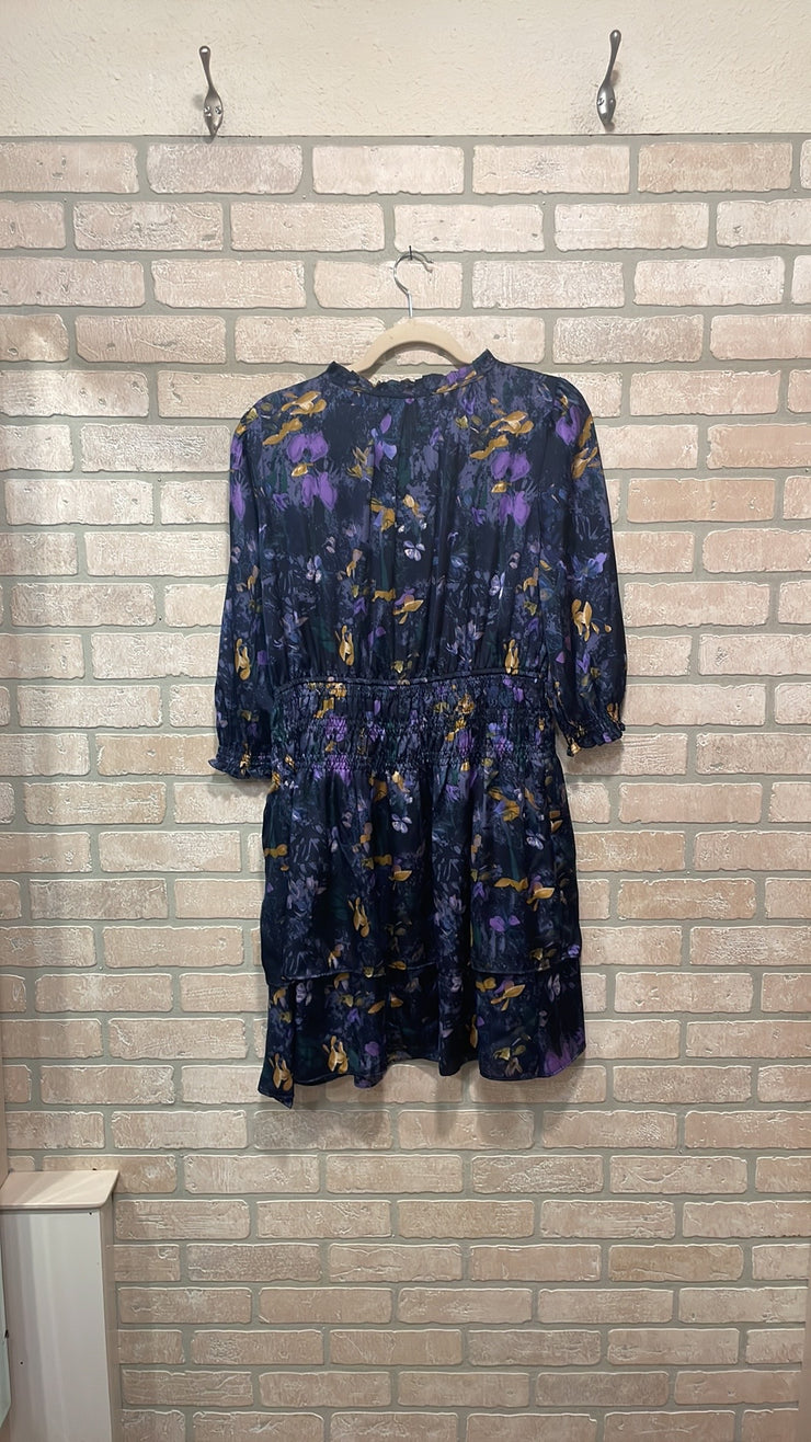 NAVY FLORAL SHORT DRESS $59