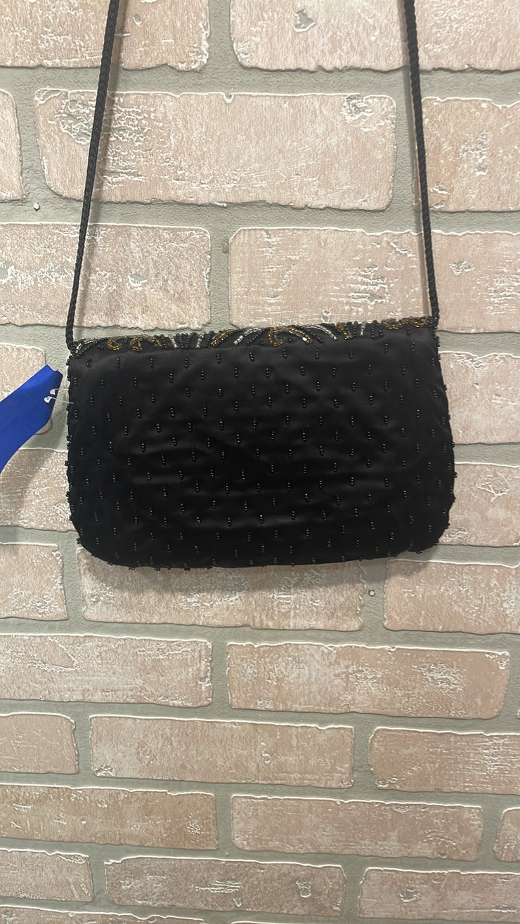BLACK/GOLD/SILVER CLUTCH