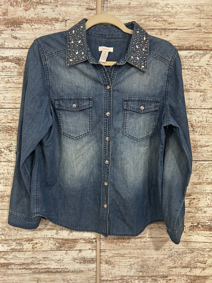 BLUE DENIM COTTON SHIRT $129