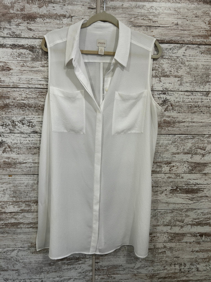 WHITE LONG TUNIC $109