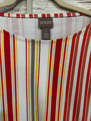 WHITE/ORANGE STRIPED TOP $69