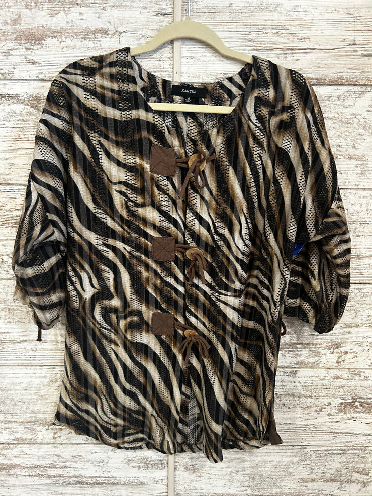 BROWN/BLACK LEOPARD TOP $79
