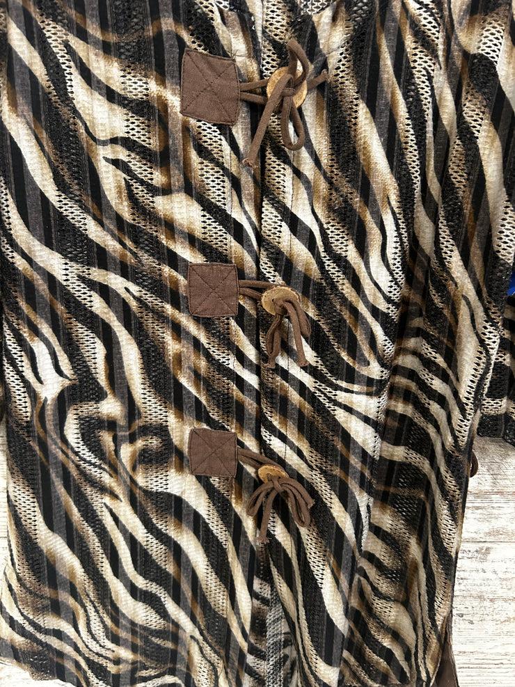 BROWN/BLACK LEOPARD TOP $79
