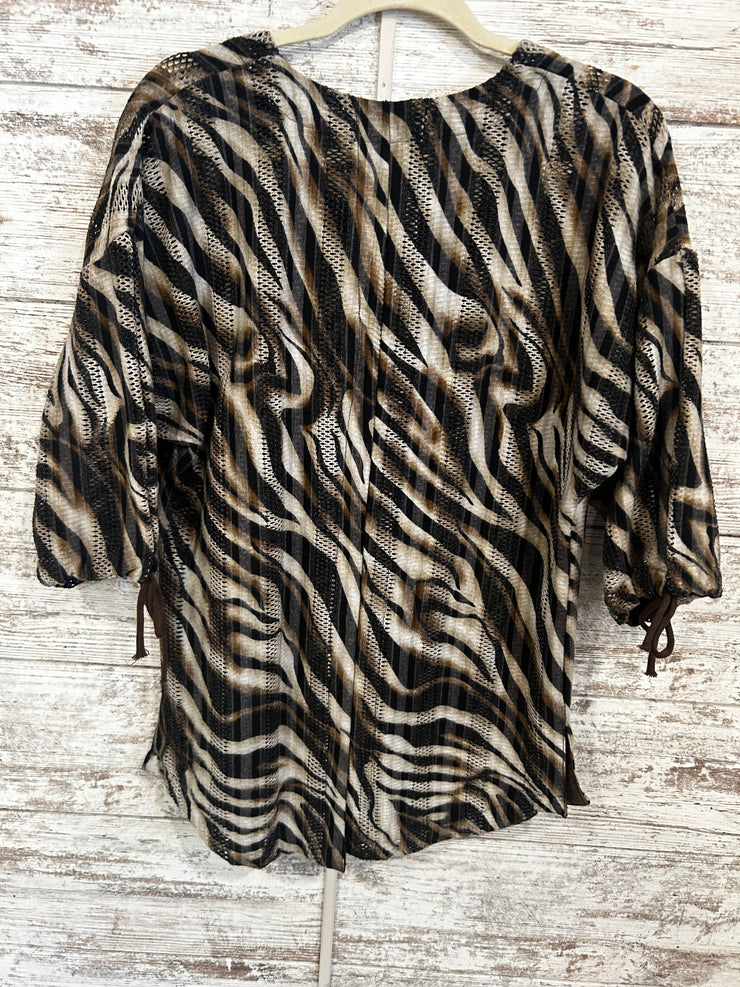 BROWN/BLACK LEOPARD TOP $79
