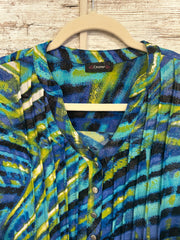 GREEN/BLUE SHIMMERY TOP $69