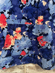 BLUE/PINK FLORAL TOP $90