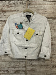 WHITE JACKET W/EMBROIDERY $85