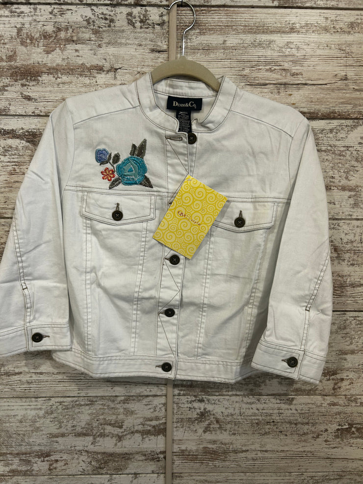 WHITE JACKET W/EMBROIDERY $85