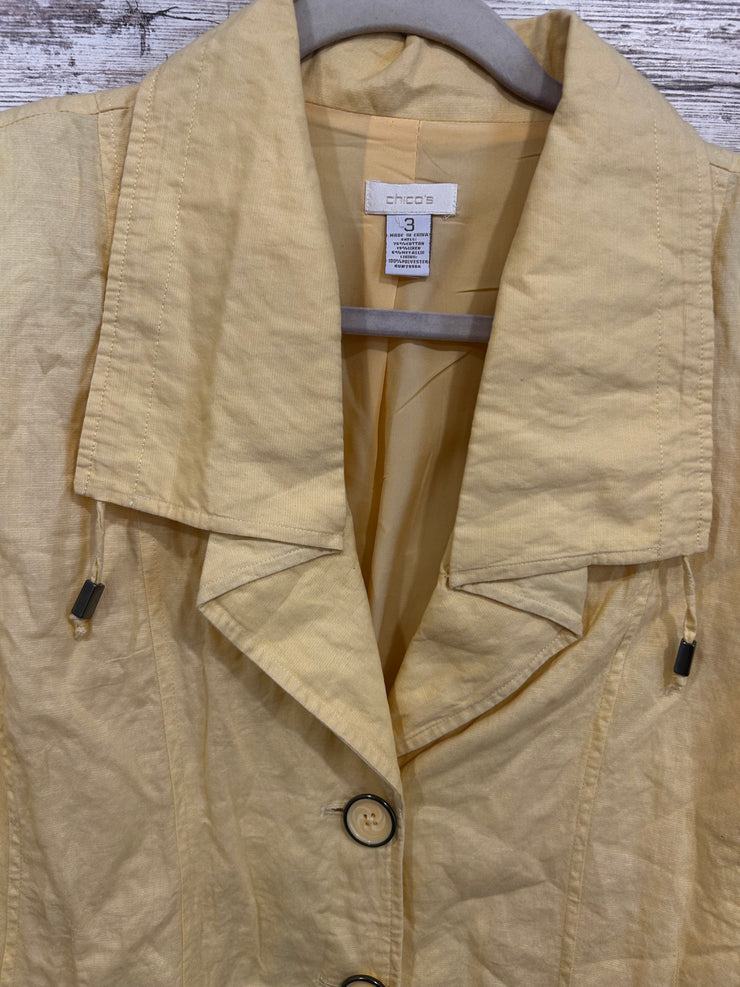 YELLOW BUTTON UP JACKET $129