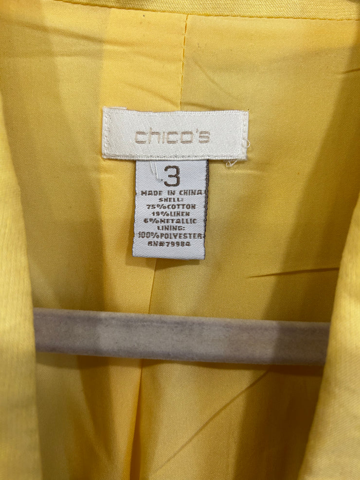 YELLOW BUTTON UP JACKET $129