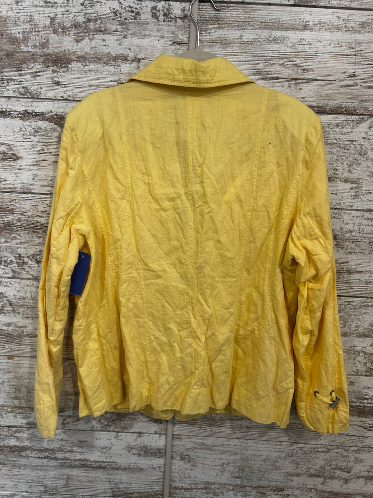 YELLOW BUTTON UP JACKET $129