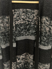 BLACK/GRAY LONG CARDIGAN $129