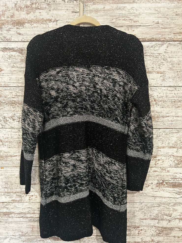 BLACK/GRAY LONG CARDIGAN $129