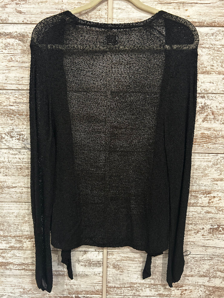 BLACK OPEN CARDIGAN $89