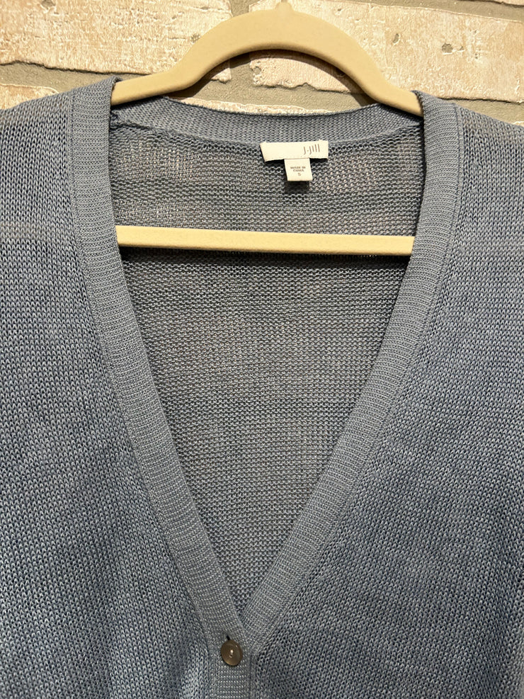 BLUE LONG CARDIGAN $129