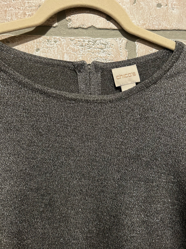 SILVER SPARKLY TOP $89