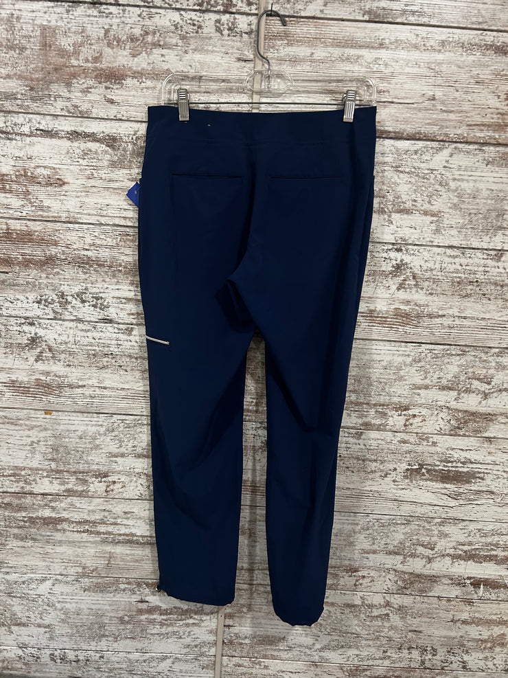 BLUE SIDE ZIP PANTS $89