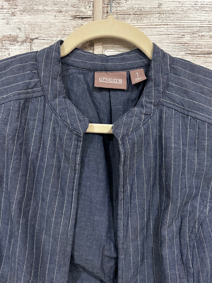 BLUE DENIM STRIPED JACKET $129