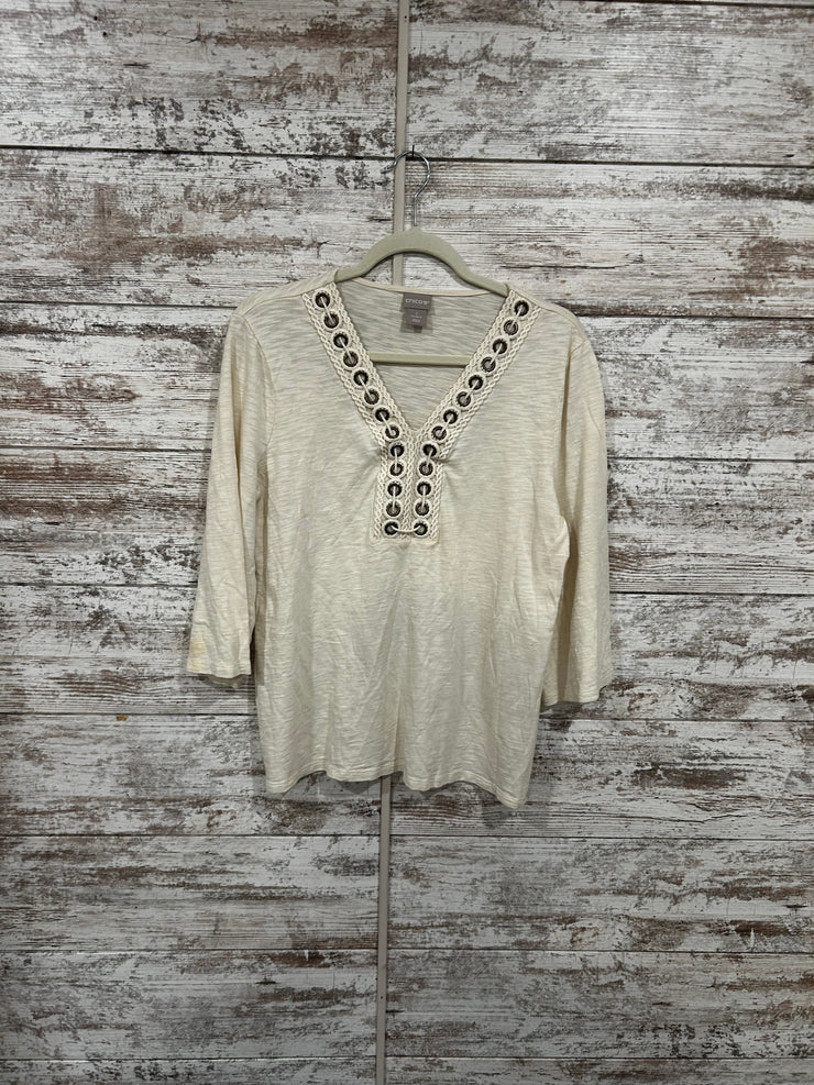 IVORY W/ GROMMET TOP $99