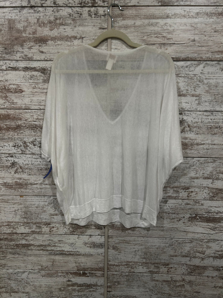 WHITE RAYON BLEND TOP $109