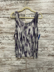 PURPLE/WHITE TANK TOP $69