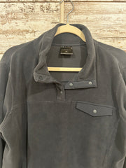 GRAY PULL OVER FLEECE TOP