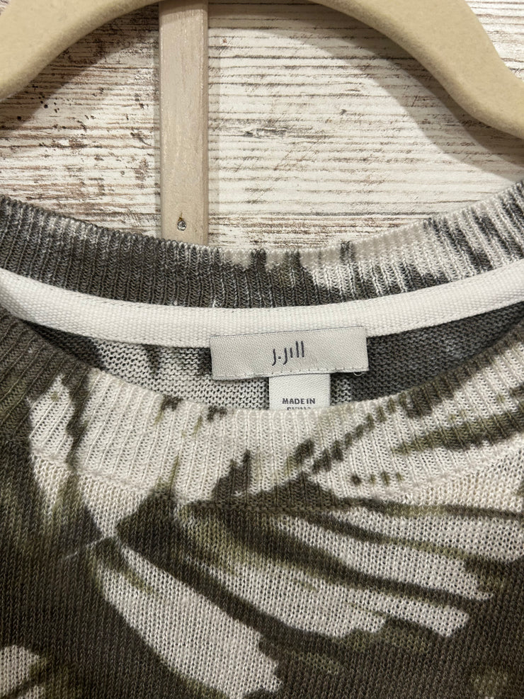 GREEN/IVORY LONG SLEEVE TOP$89