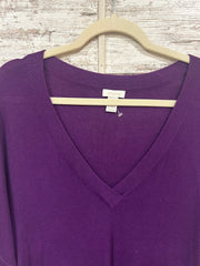 PURPLE V NECK SWEATER $109
