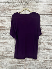 PURPLE V NECK SWEATER $109
