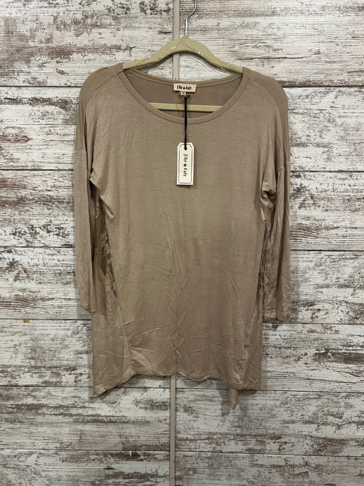 TAN LONG SLEEVE TOP (NEW)