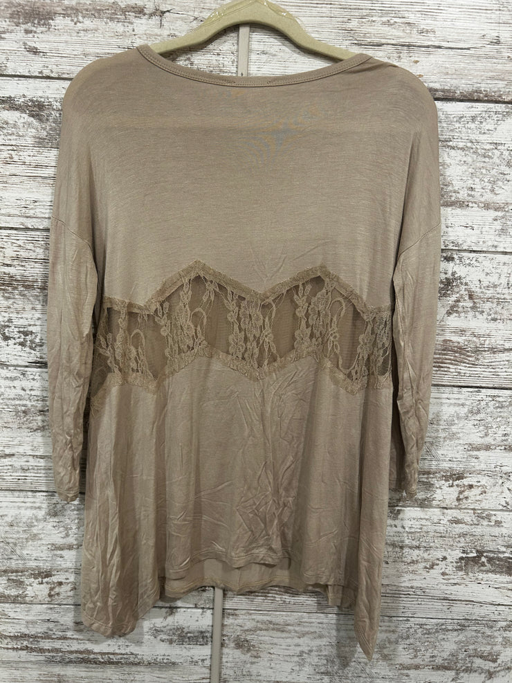 TAN LONG SLEEVE TOP (NEW)