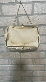 IVORY/PEARL BEADED PURSE