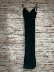 GREEN LONG EVENING GOWN