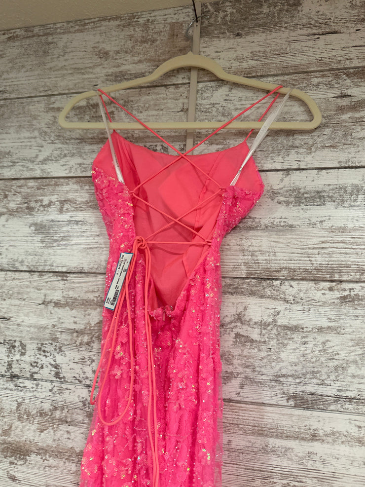 PINK SPARKLY LONG DRESS