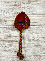 ORANGE/PURPLE 100% WOOL HAT