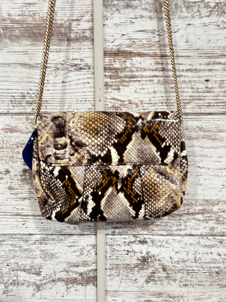 BROWN ANIMAL PRINT CROSSBOD$49