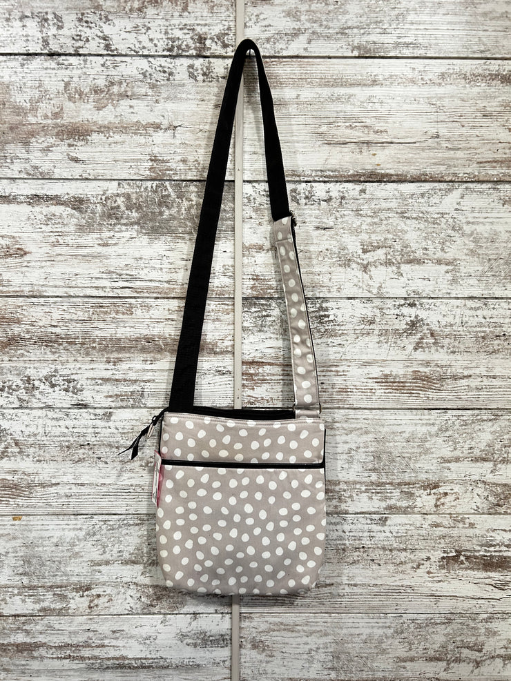 TAN/WHITE DOTS CROSSBODY (NEW)