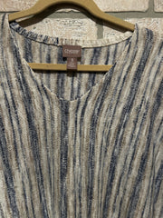 BLUE/TAN STRIPED SWEATER $109