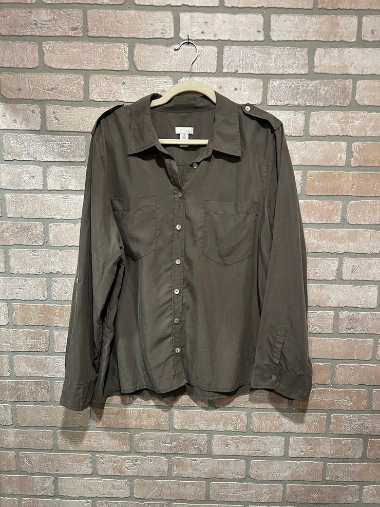 GREEN LONG SLEEVE BLOUSE $89