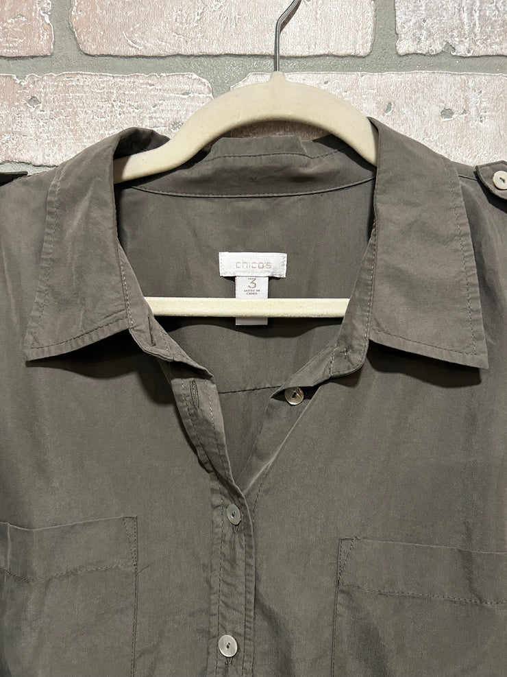 GREEN LONG SLEEVE BLOUSE $89