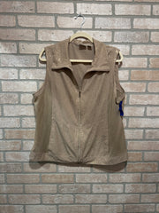 TAN/METALLIC GOLD VEST $109