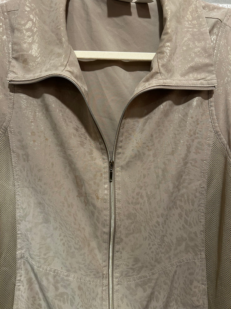 TAN/METALLIC GOLD VEST $109